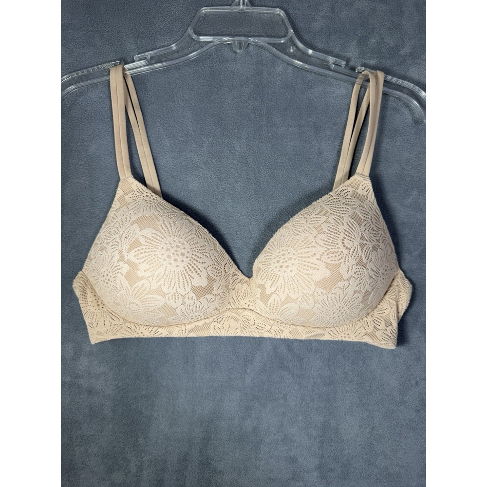 Aerie Women's Sunnie Wireless Light Push Up Bra 36C Gently Used Floral